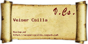 Veiser Csilla névjegykártya